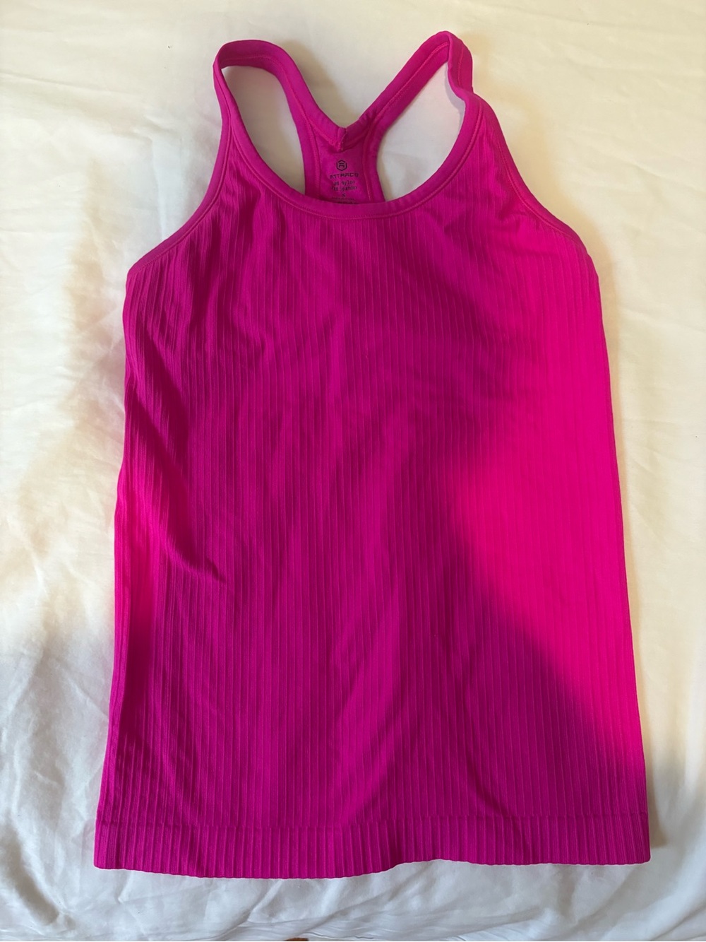 Amazon Fuchsia Ribbed Racerback Tank